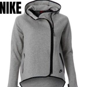 Nike Women's Asymmetrical Zip Gray Hoodie
